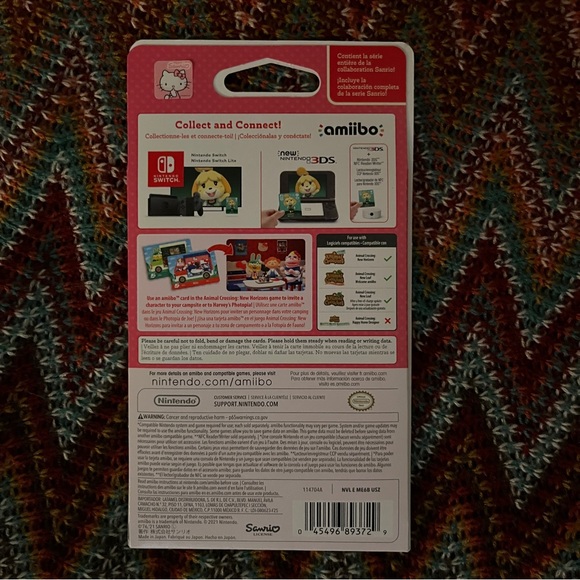 Animal Crossing New Horizons Hello Kitty Amiibo Pack - Picture 2 of 2